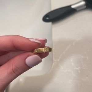 Cartier love ring wedding band, very minimal scratching in great condition!